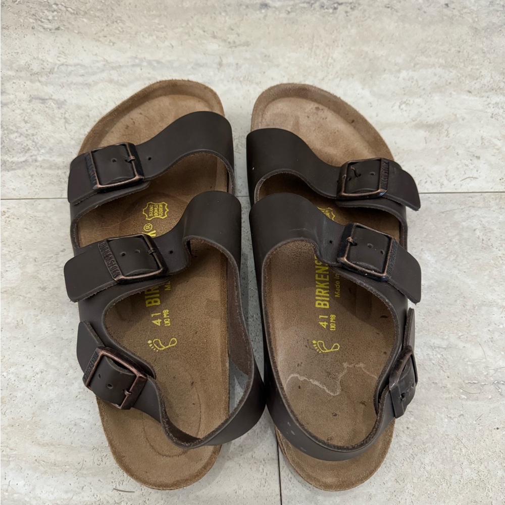 Birkenstock Arizona Brown Leather Size 8-8.5 (EU41)